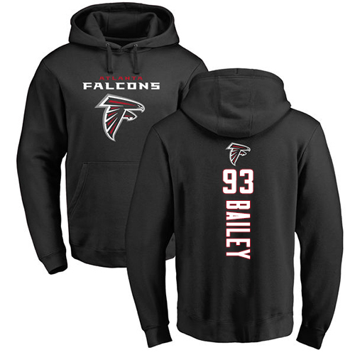 Atlanta Falcons Men Ash Allen Bailey Backer NFL Football 93 Pullover Hoodie Sweatshirts